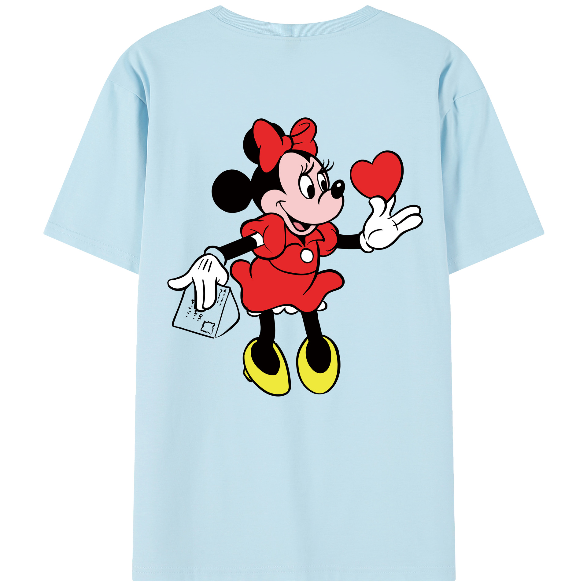 （画像用） ミッキーマウス Mickey Mouse 綿100％半袖Tシャツ（背面プリント）